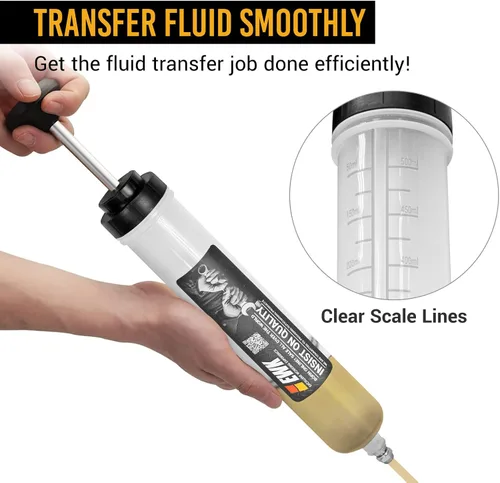 Miniatura 3 de EWK Extractor de Jeringa de Fluido Automotriz de 200cc con Manguera para Cambio de Aceite de Coche