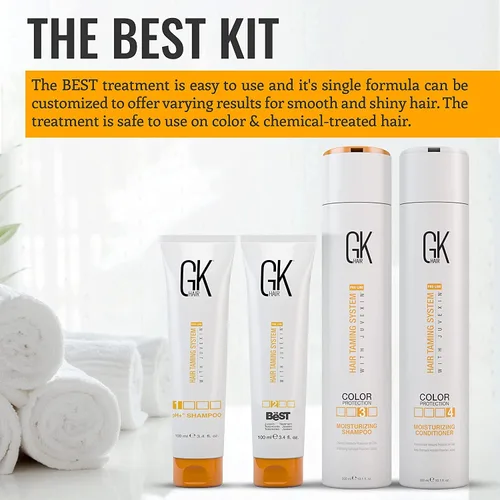 Miniatura 7 de GK HAIR Global Keratin El mejor kit de caja de consumo (300ml/10.1 Fl Oz) Tratamiento de queratina para alisar y suavizar profesional brasileño