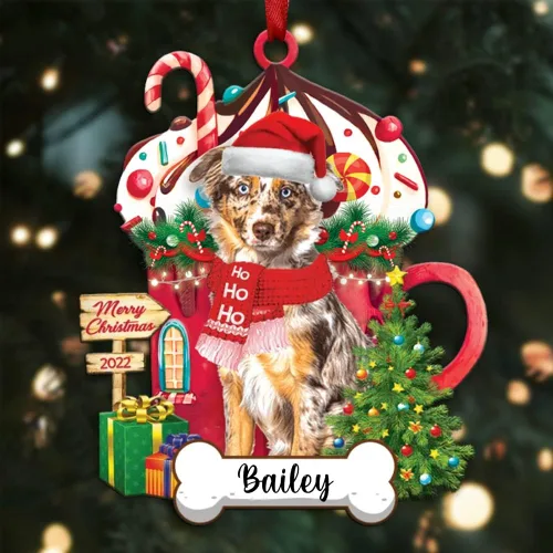 Miniatura 37 de Amantes de los perros de Navidad – Navidad de perros disponibles para muchos perros Shi Tzu – Adorno con forma personalizada, adorno de Navidad