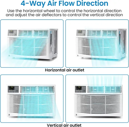 Miniatura 4 de Litake Aire acondicionado inteligente de ventana de 8,000 BTU, enfría hasta 350 pies cuadrados con control remoto y WiFi, ahorro de energía