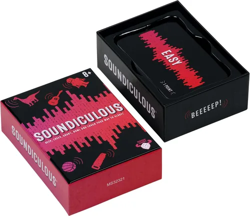 Soundiculous - Moose Games: el divertido juego de fiesta de bolsillo de sonidos ridículos que hace reír a toda la familia