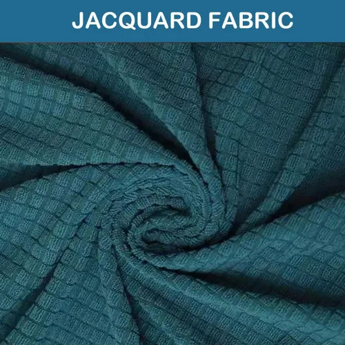 Miniatura 6 de Juego de 2 fundas para sillas de bar de altura de mostrador, fundas elásticas para taburetes de bar giratorios de jacquard, fundas protectoras