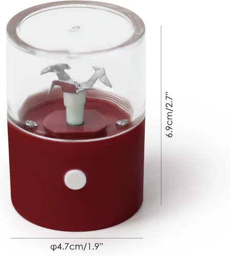 Miniatura 2 de Molinillo eléctrico de aluminio para hierbas y tabaco, trituradora de galletas, molinillos de humo de especias, 1 PC (rojo)