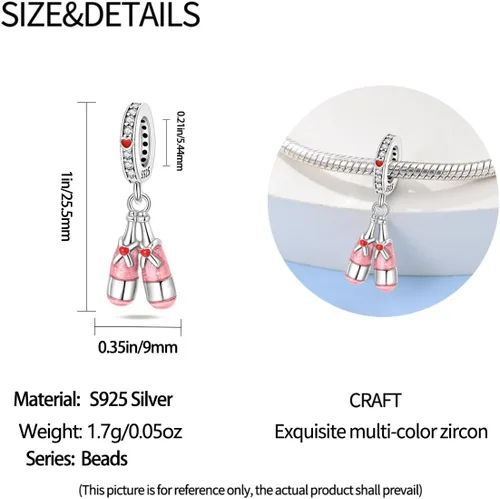 Miniatura 122 de LNQOBU Happy Life - Colgante para pulseras de abalorios, plata de ley 925 para mujer (con un espaciador de cuentas)