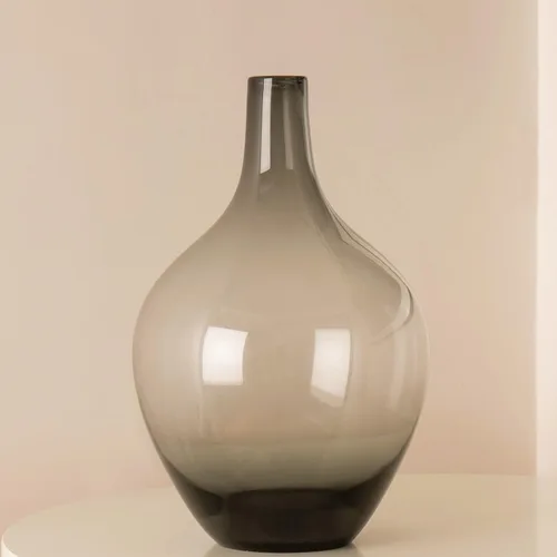 Miniatura 10 de Jarrón grande de vidrio de 15 pulgadas de alto para decoración de suelo, florero grande para plantas de hierba de las pampas, flores, moderno