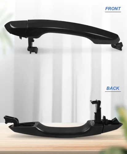 Miniatura 5 de Manija de puerta exterior Compatible con Hyundai Elantra 2017 2018 2019 2020 2021 2022 Lado izquierdo trasero Negro