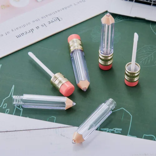 Miniatura 4 de DOITOOL 20 unidades de mini recipientes vacíos de brillo de labios reutilizables transparentes en forma de lápiz vacío para brillo de labios frascos