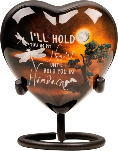 Urnas pequeñas de corazón para cenizas humanas | Mini urnas de cremación para adultos y mascotas | Urna de corazón de recuerdo hecha a mano, tapa