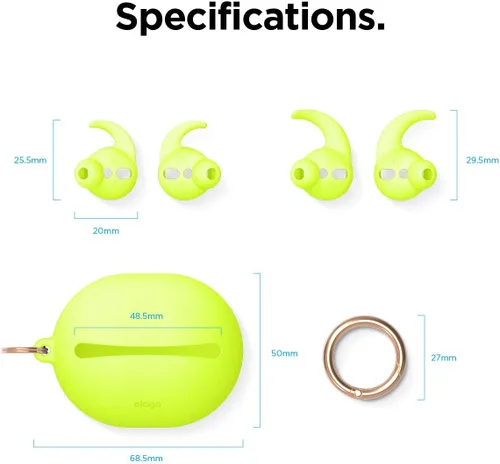Miniatura 8 de elago Funda de gancho para auriculares compatible con Apple AirPods 2 y 1 o EarPods, diseño ergonómico, construcción duradera, acceso completo