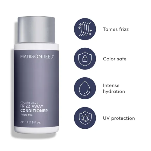 Miniatura 2 de Madison Reed ColorSolve Frizz Away Acondicionador, antiencrespamiento para cabello rebelde, domestica y suave, ondulado, rizado o enrollado, sin