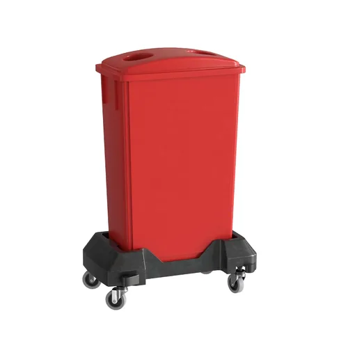 Miniatura 30 de Bote de basura Slim Jim negro de 23 galones con carrito