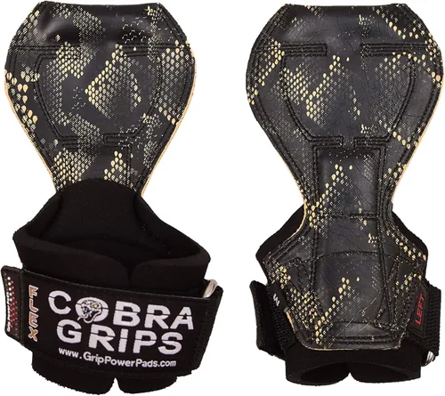 Miniatura 10 de Cobra Grips Flex Model Weight Lifting Gloves Heavy Duty Straps Alternative Power Lifting Hooks for Deadlifts with Padded Wrist Wrap Support