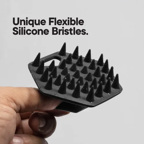 Miniatura 2 de TOOLETRIES Limpiador de barba con gancho, cepillo de silicona para barba y exfoliante de barba para hombres, limpia profundamente y desobstruye