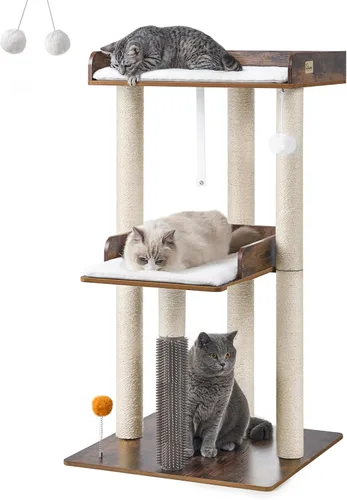 Miniatura 10 de FourFurPets Árbol para gatos resistente, árbol de gato de 67.7 pulgadas para gatos de interior grande y adulto, torre moderna para gatos grandes