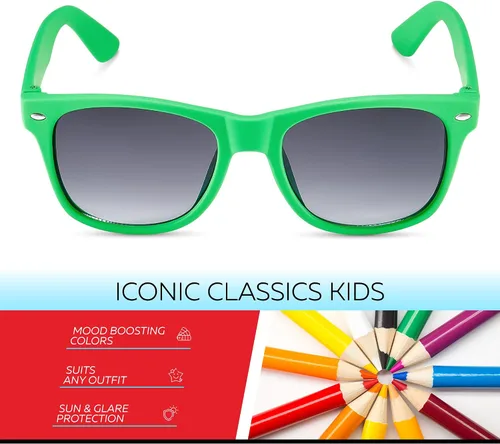 Miniatura 118 de Retro Rewind Lentes de sol para niños y niñas de 3 a 12 años, inastillables, UV400, lentes de sol para niños pequeños