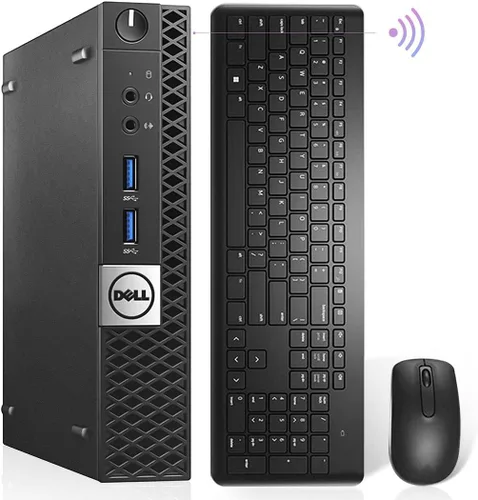 Dell Mini PC OptiPlex 7040 Micro escritorio, i7 6700T Quad Core hasta 3.60GHz, 16GB DDR4 256GB M.2 NVMe SSD, AX210 WiFi 6E incorporado + Bluetooth