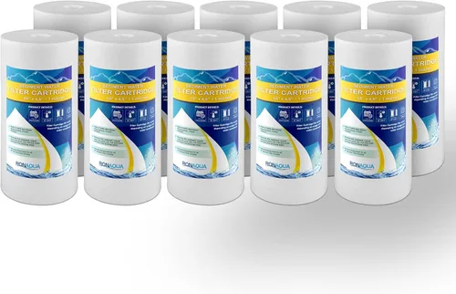Filtros de agua de repuesto para sedimentos grandes de 1 micrón, cartuchos de 4.5 x 10 pulgadas de Ronaqua bien combinados con RFC-BBSA, W15-PR,