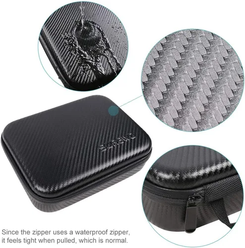 Miniatura 4 de Funda de transporte impermeable compatible con GoPro Hero 12/11/10/9/8/7/(2018)/6/5 Negro, DJI Osmo Action, AKASO/Campark/YI Action Camera y más