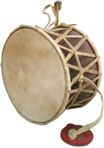 Damaru - Tambor de mano de madera, instrumento musical popular nepalí, tallado a mano, para diversión, grupos de músicos de todas las edades,