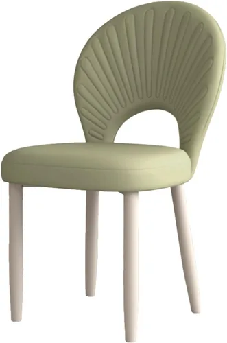 Upholstered Kitchen Chairs Set, Dining Room Chair with Leather Cushion Seat, Lobby Chair with Metal Leg for Kitchen Living Room