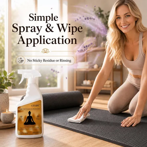 Miniatura 5 de Spray limpiador y desodorante para esterillas de yoga, fórmula de aceite esencial de lavanda para esterillas de yoga, reformadores de pilates