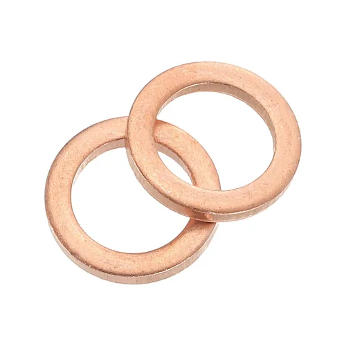 Miniatura 12 de uxcell Arandela Plana M6, 50 Piezas Arandelas de Anillo Plano de Cobre de 12mm de Diámetro Exterior Junta de Sellado de Metal para Tornillos, Pernos