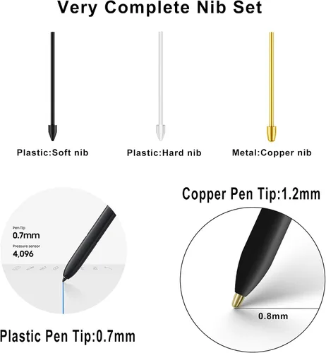 Miniatura 5 de Puntas de repuesto blandas/metálicas para Samsung Galaxy Tab S10/S9/S8/S7/S6, modelo de teléfono S26/S25/S24/S23/S22 Ultra S
