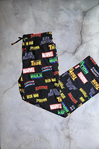 Miniatura 4 de Marvel Pantalones de pijama clásicos con logotipo de cómic para hombre