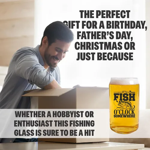 Miniatura 5 de Lata de cerveza para hombre de 16 onzas para hombres, regalos de pesca para hombres, vaso para el día del padre, regalos para taza de pescador