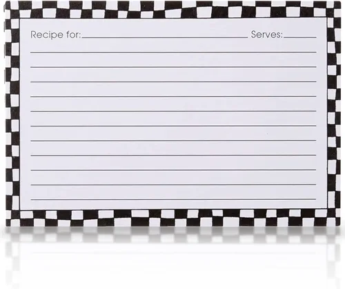 Meadowsweet Kitchens Juego de tarjetas de recetas, 25 tarjetas de recetas de doble cara de 4 x 6 pulgadas, tarjetas en blanco de tamaño perfecto