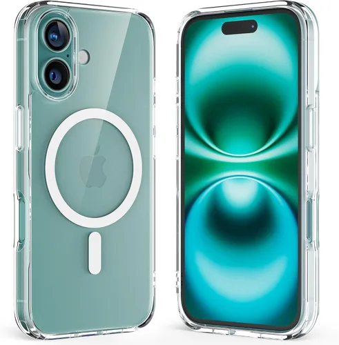 Miniatura 11 de Crystal Fit - Funda magnética transparente para iPhone 16, compatible con MagSafe, antiamarilleo, funda protectora delgada (para iPhone 16)