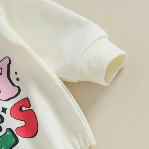 Miniatura 6 de Traje de Navidad para bebé recién nacido, con cuello redondo, manga larga, con burbujas, de gran