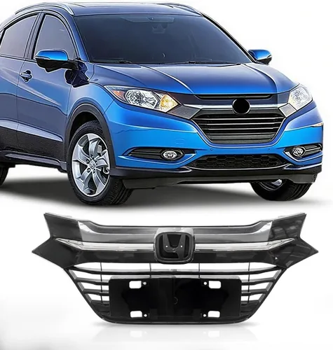 Miniatura 14 de PIT66 Protector de parrilla de parachoques delantero superior e inferior, compatible con Honda CRV 07-09 negro/cromo
