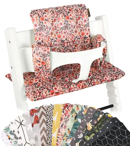 Miniatura 15 de UKJE Cojín Compatible con Stokke Tripp Trapp - Cojín de Asiento Suave para Bebés y Niños Pequeños, Accesorios para Trona, Inserción de Tela de Mono