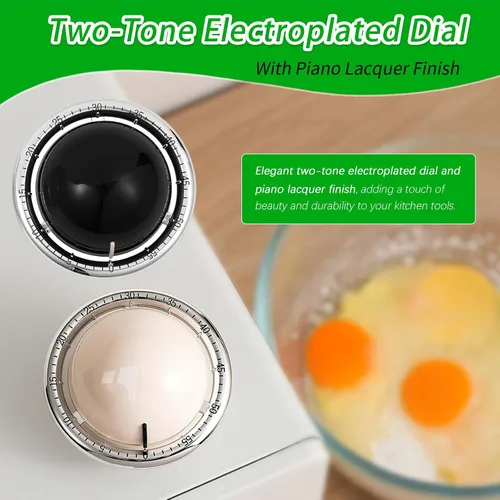 Miniatura 7 de Temporizador de cocina mecánico, lindo de cuerda de 60 minutos, temporizador manual de cuenta regresiva para niños, aula, hogar, estudio y cocina