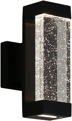 Miniatura 3 de Cerdeco Lámpara de pared moderna de burbujas de cristal, pintada en negro mate, 12 W 3000 K, luz blanca cálida