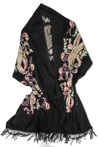 Miniatura 10 de Urban CoCo Chal Bordado con Borlas de Tamaño Grande para Mujer, Bufanda de Mujer