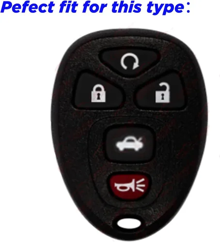 Miniatura 3 de Funda de llavero para Chevy GMC Hummer: Estuche para llavero de 5 botones para Chevy Traverse Malibu Impala Limited Monte Carlo GMC Acadia Limited
