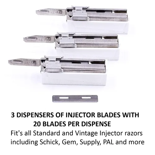 Miniatura 4 de Parker/Taconic Shave - Paquete de inyectores de 60 cuchillas, recubiertas de polímero, fabricadas en Estados Unidos, para maquinillas de afeitar
