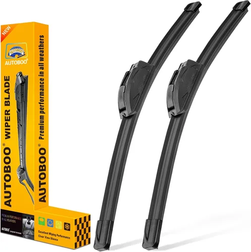 AUTOBOO Limpiaparabrisas de 22" y 22" pulgadas (Paquete de 2), Limpiaparabrisas Premium con Calidad OEM para Todas las Estaciones, Limpiaparabrisas