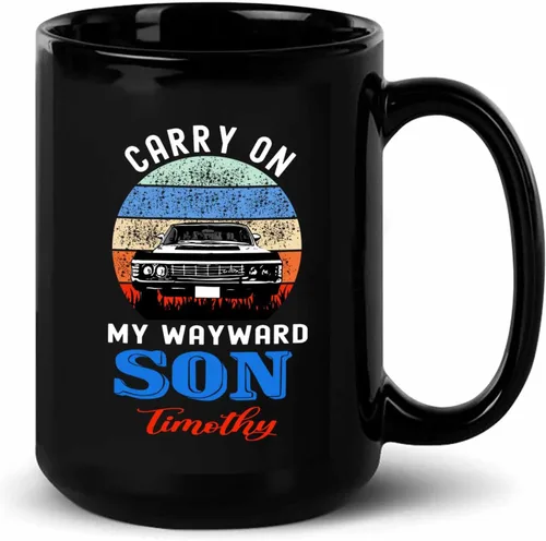 Miniatura 14 de Taza de café personalizada con texto en inglés «To My Son Never Forget That I Love You To Knock You To Knock You Down This Old Wolf Will Have Your