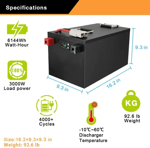 Miniatura 3 de Batería LiFePO4 12V 480AH 6144Wh, Batería de litio Langetur 12V, Ciclos profundos 4000+, BMS de 250A incorporado, perfecta para almacenamiento
