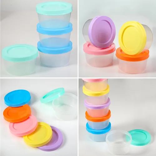 Miniatura 2 de Tanlade 24 recipientes de almacenamiento de alimentos para bebés, 7 onzas, pequeños recipientes de plástico con tapas, cuencos reutilizables