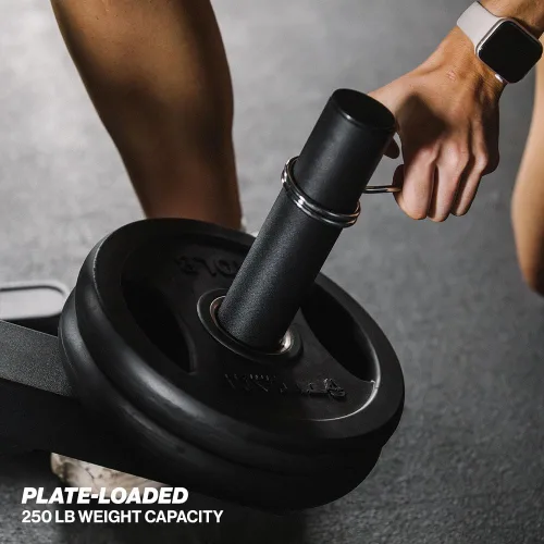 Miniatura 5 de Titan Fitness Máquina de ejercicios de abductor y aductor de cadera con carga en placa, clasificada 250 libras, máquina estabilizadora combinada