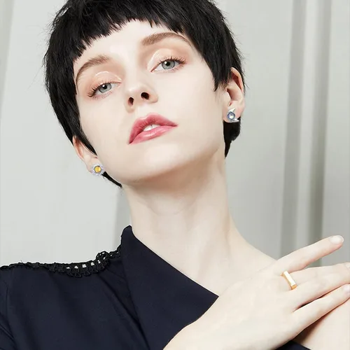 Miniatura 3 de Aretes de tuerca para mujer, bonitos aretes de circonita para niñas, diseño de mariposa y perlas