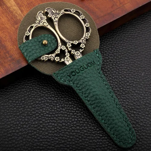 Miniatura 4 de YOUGUOM Tijeras de tejer con estuche, tijeras de ganchillo para roscar tijeras de coser para bordar, manualidades, punto de aguja, pequeñas tijeras