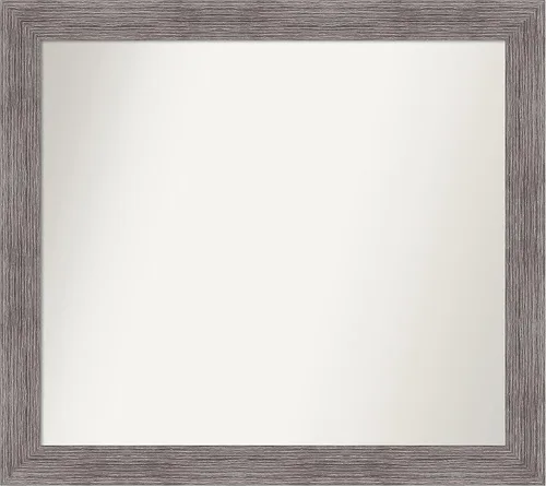 Miniatura 349 de Amanti Art Espejo de baño gris para sobre el fregadero, 31 x 48 pulgadas, espejo de tocador rectangular estrecho de color gris, marco de madera
