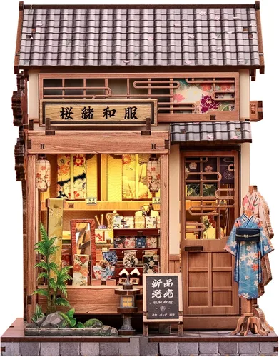 Miniatura 8 de Kit de rincón de libros Fsolis, kit de manualidades para casa de muñecas en miniatura para adultos, decoración para estantería, cumpleaños