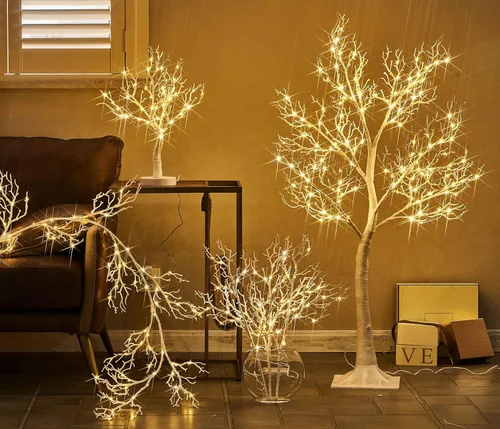 Miniatura 4 de LITBLOOM Guirnalda iluminada con temporizador, 120 luces LED de 6 pies, guirnalda decorativa con luces que funciona con pilas para interiores