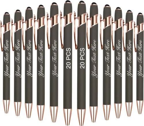 Miniatura 25 de 10 bolígrafos personalizados con nombre y texto para mujeres y hombres, bolígrafos personalizados con grabado gratis, regalos para negocios